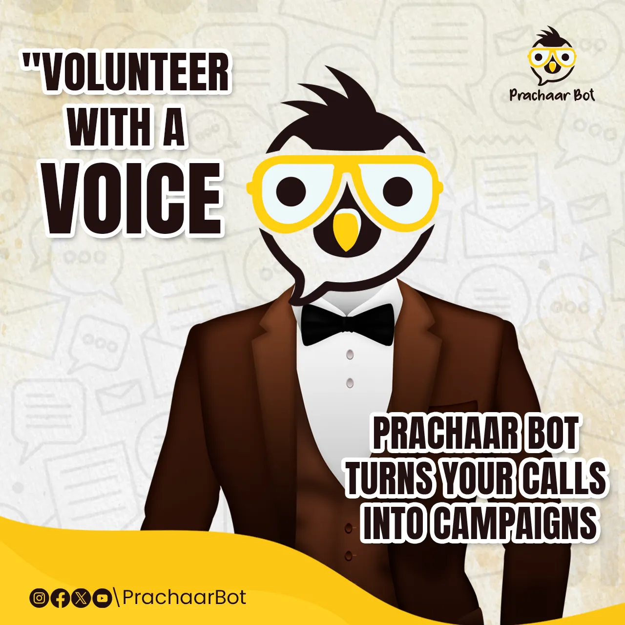 social media creative prachaarbot