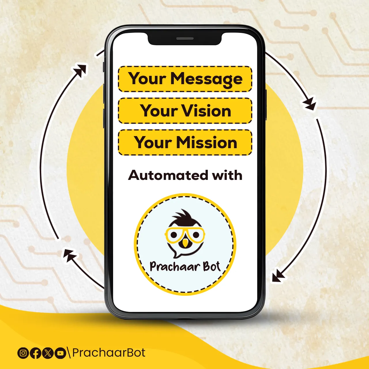 social media creative prachaarbot