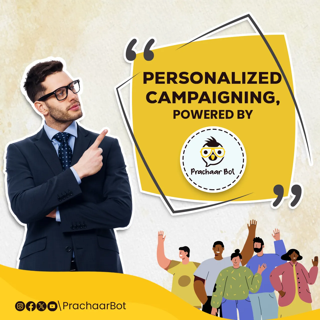 social media creative prachaarbot