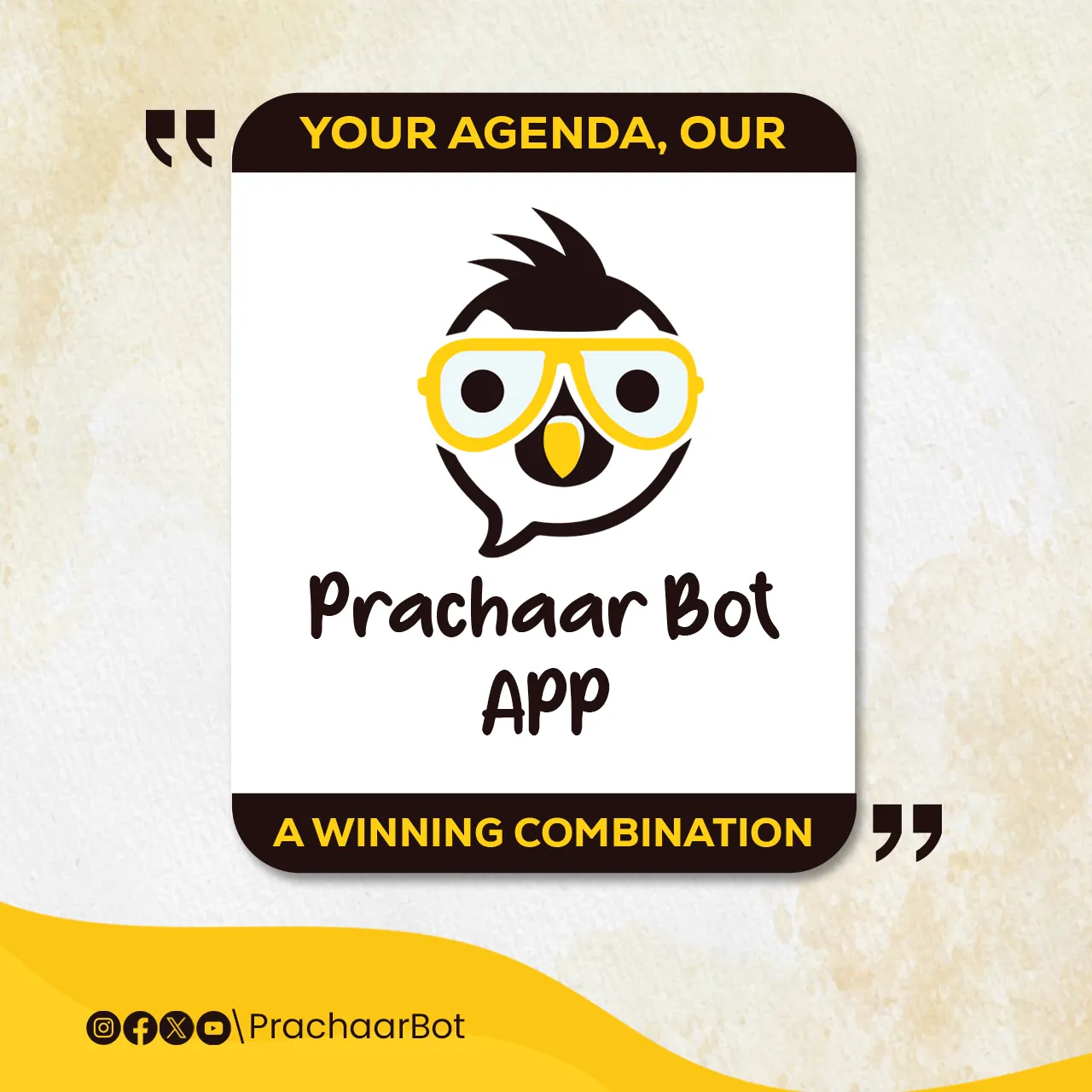 social media creative prachaarbot