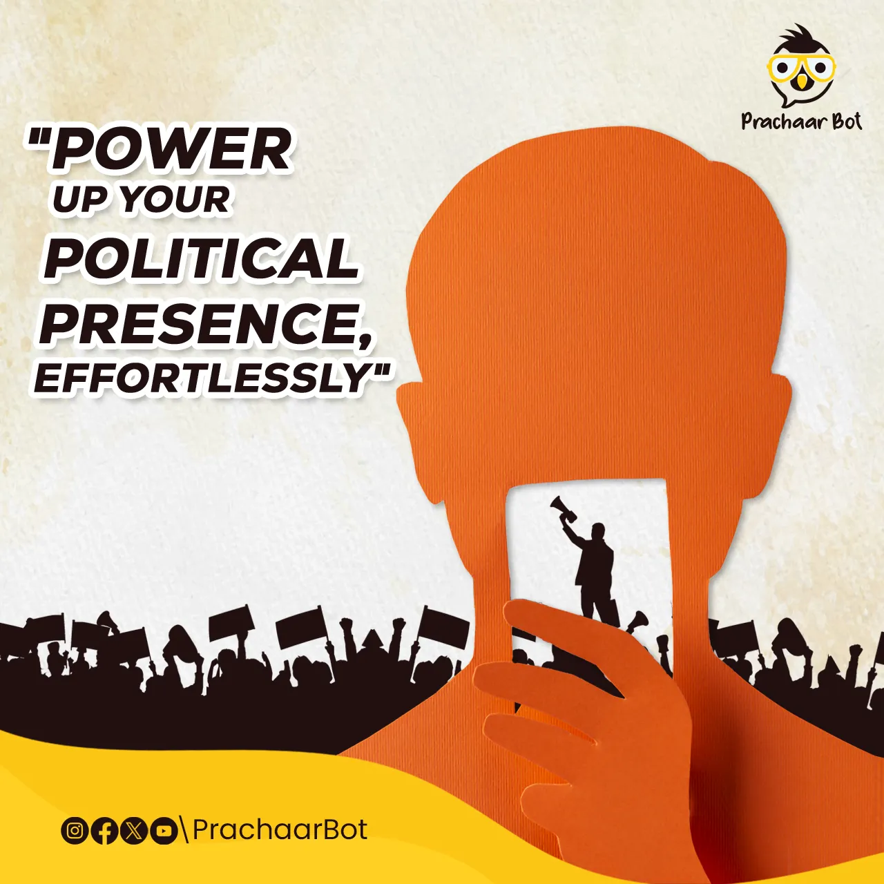 social media creative prachaarbot