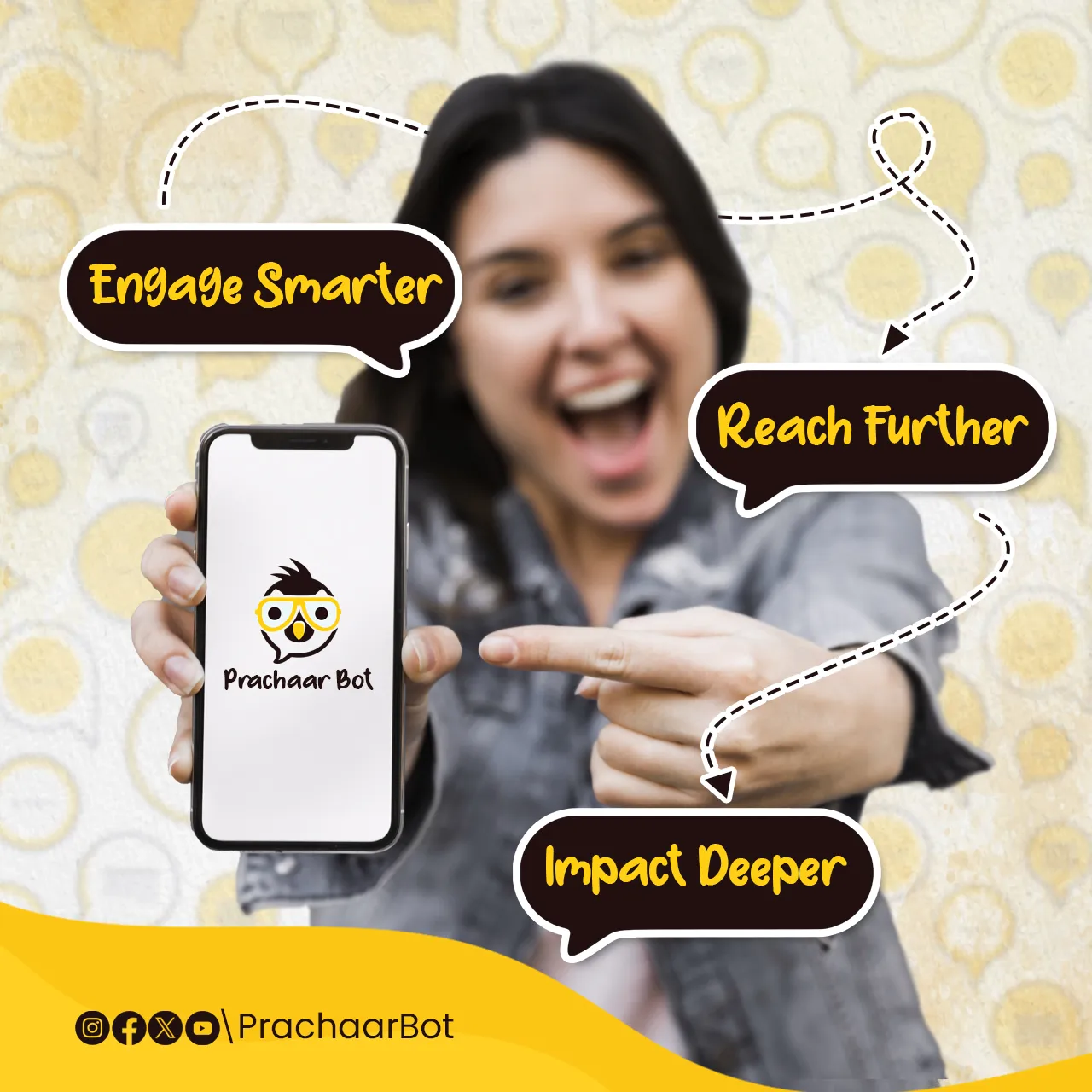 social media creative prachaarbot