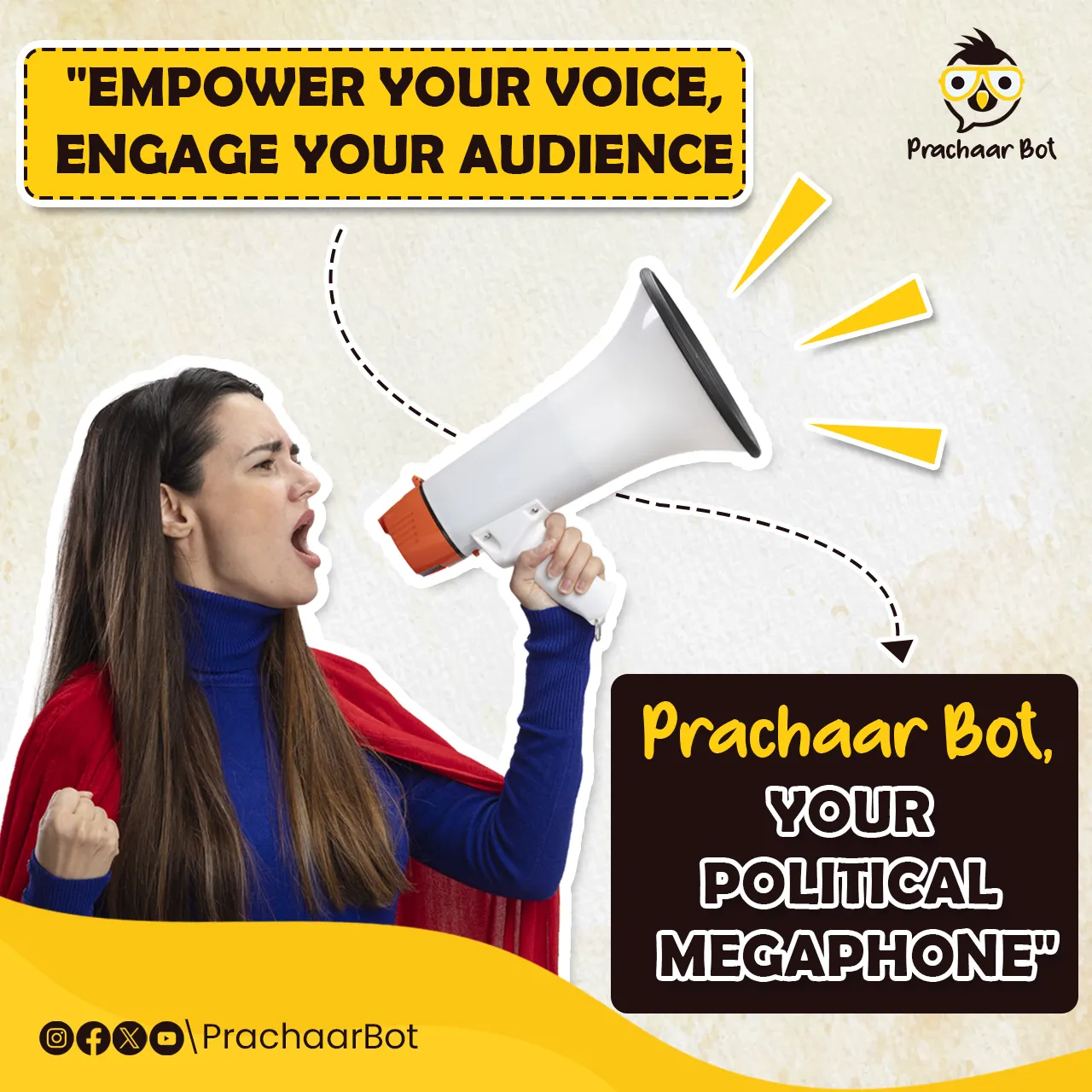 social media creative prachaarbot